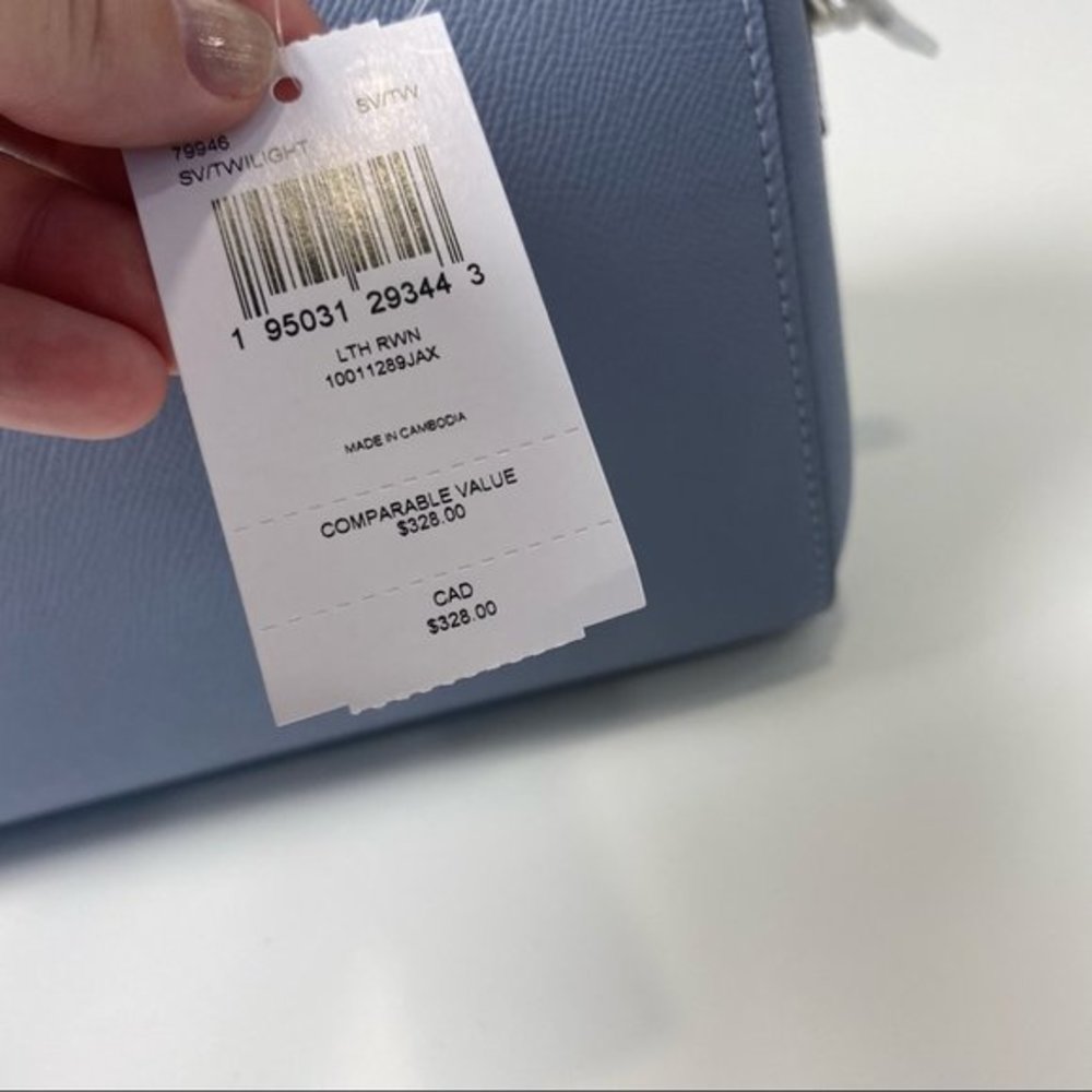 COACH Bag Rowan Satchel Handbag in Twilight Blue - Picture 11 of 11